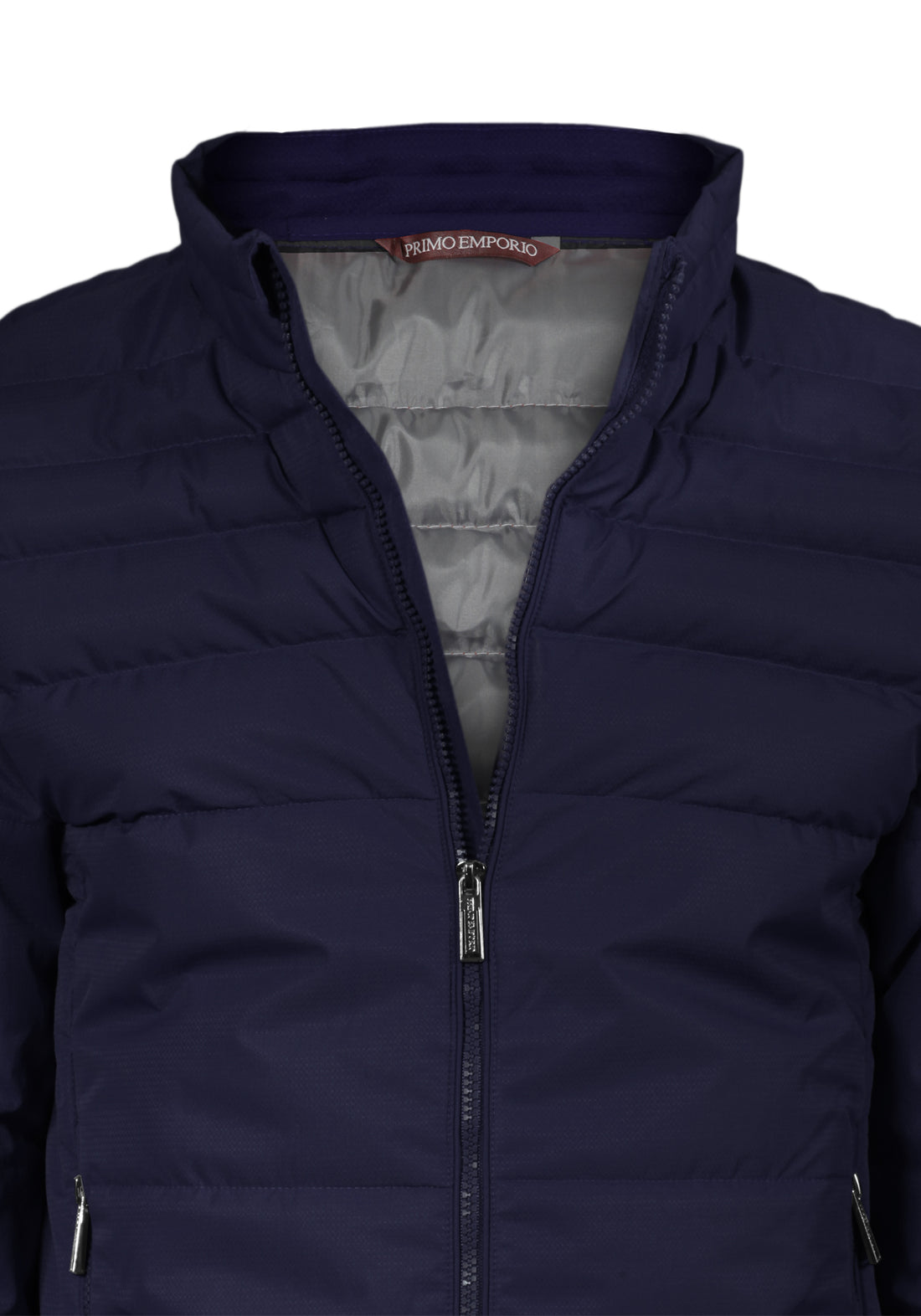 Short down jacket with zip closure - Blue -