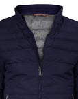 Short down jacket with zip closure - Blue -