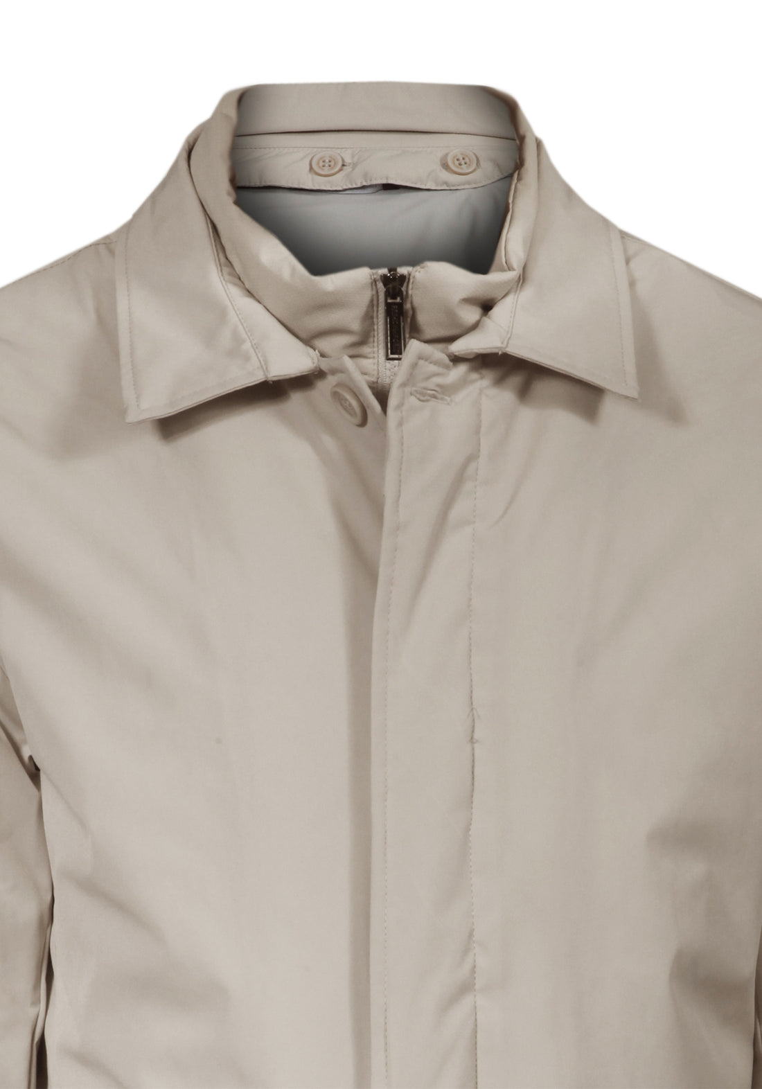 Trench Collar Shirt Removable internal bib - Beige