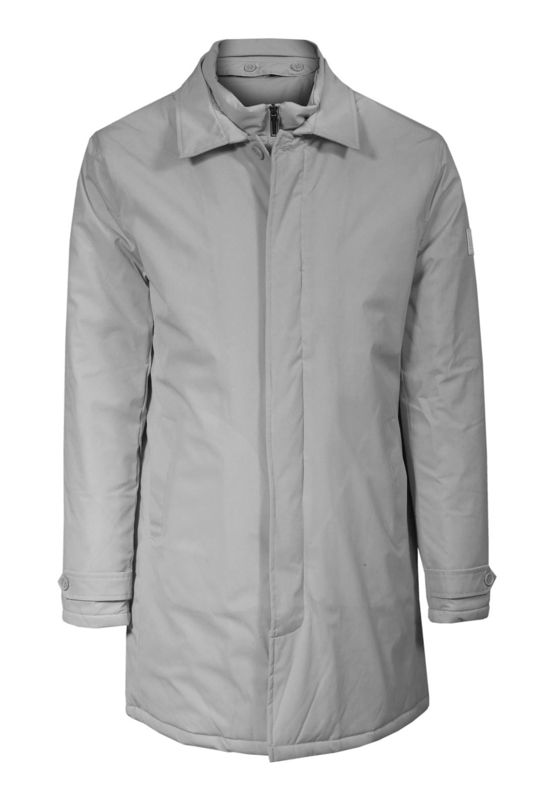 Trench Coat Shirt Collar Removable internal bib - Grey