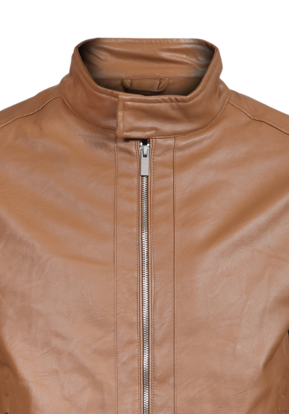 Eco Leather Jacket with Inner Fur - Leather