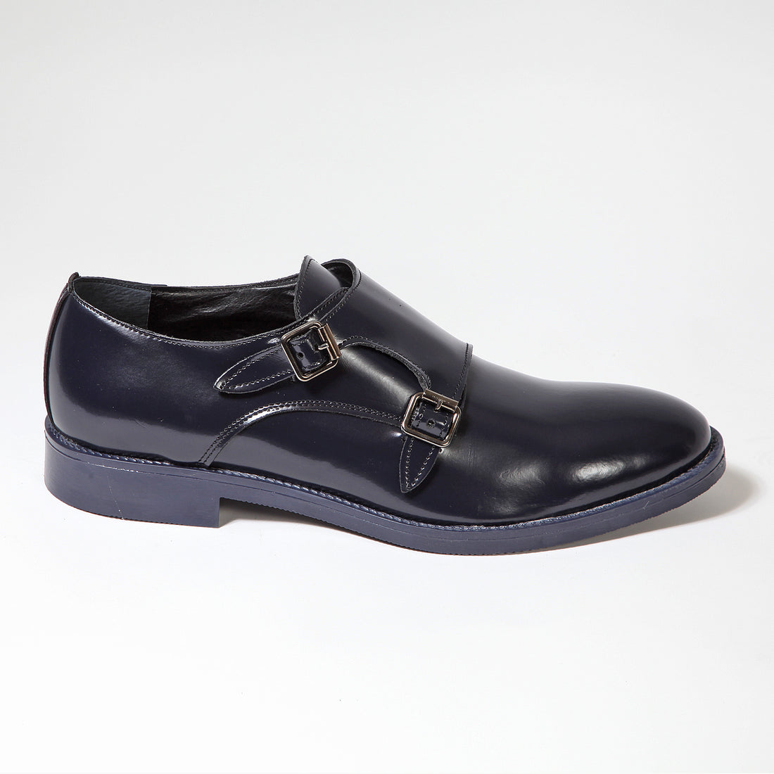 Primo Emporio Scarpa Doppia Fibbia Abrasivata in pelle