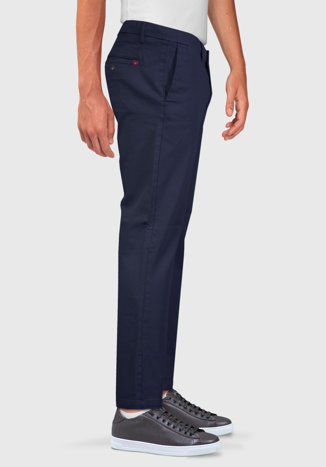 America Pocket Trousers in Warm Woven Cotton - Blue