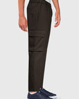 Cool wool trousers with large side pockets - Tobacco