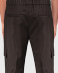 Cool wool trousers with large side pockets - Tobacco