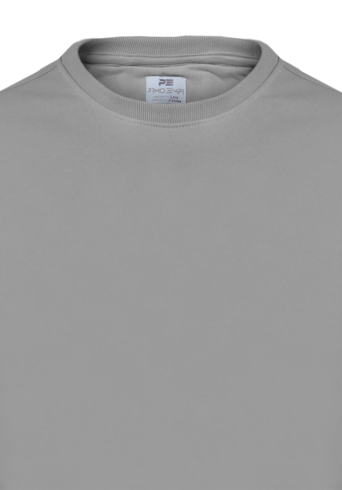 Fleece Round Neck Sweatshirt - Gray -