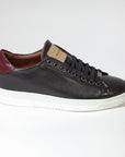 Sneakers bassa in Pelle nera opaca