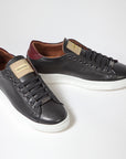 Sneakers bassa in Pelle nera opaca