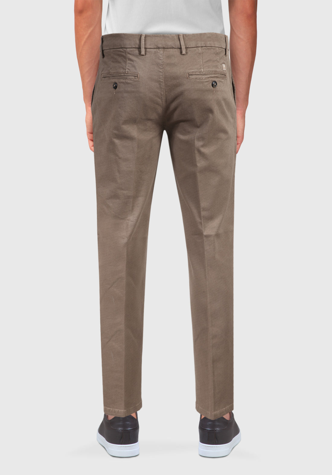 Tasca America trousers in cotton with print - Beige