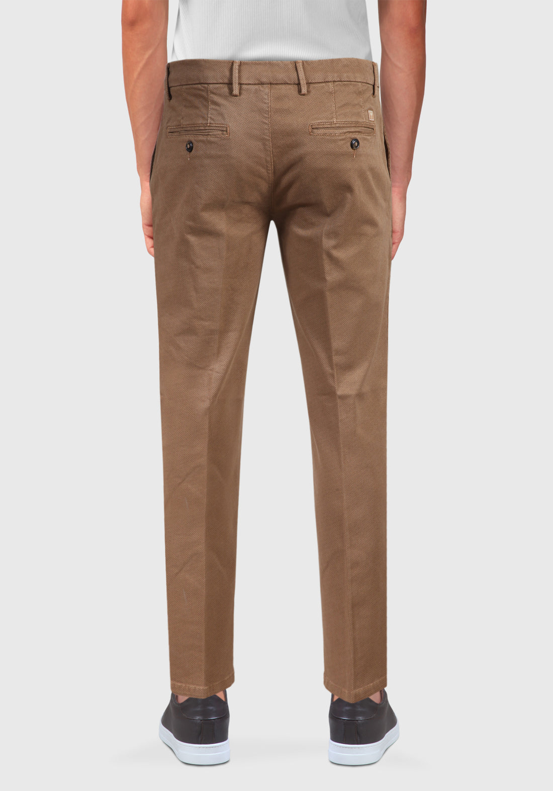 Tasca America trousers in cotton with print - Rust