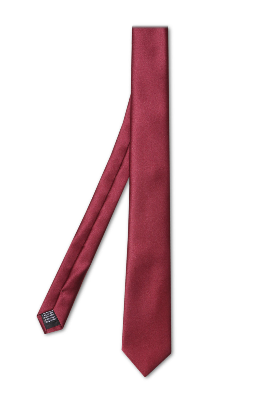 Cravatta stretta in Raso - Bordò