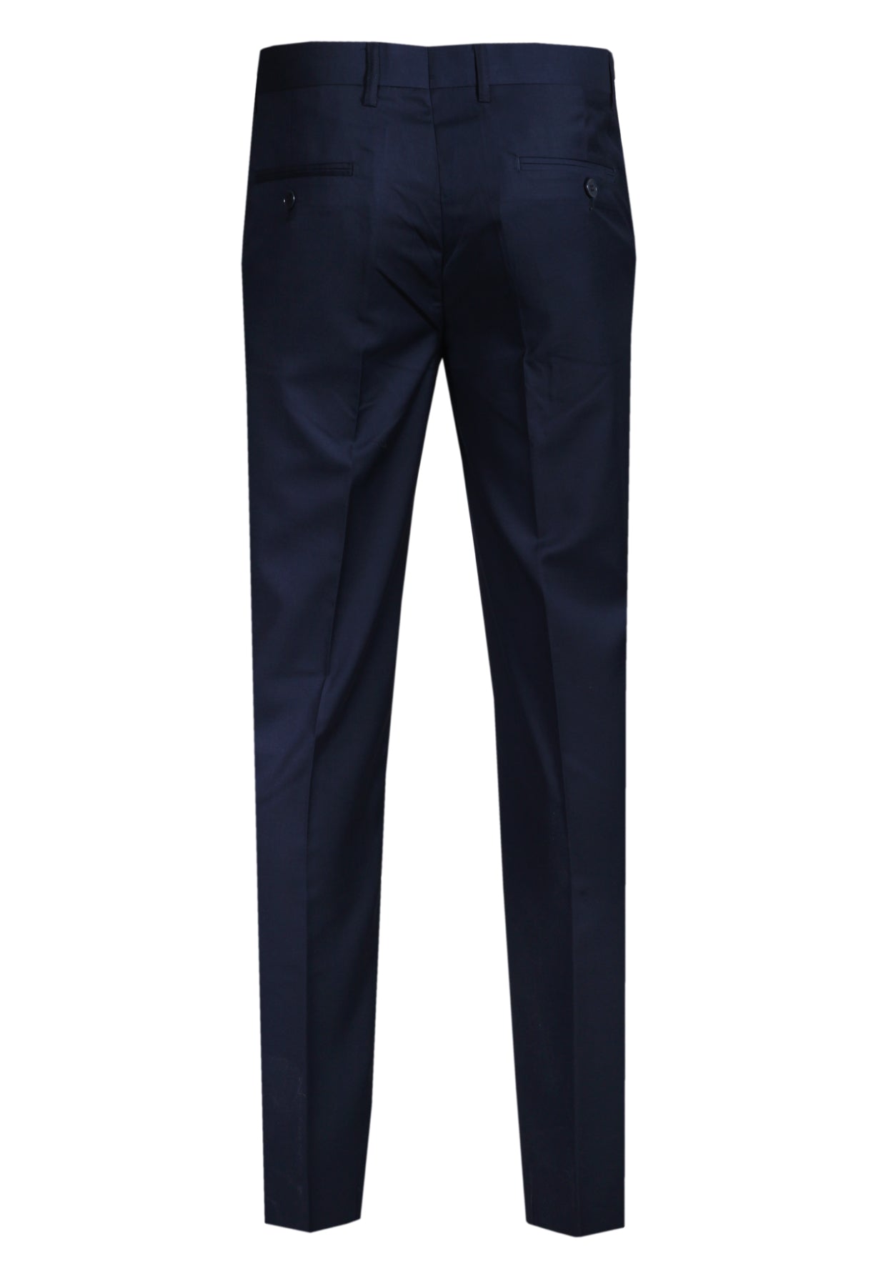 Single-breasted two-button cotton suit -Blue-