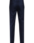 Single-breasted two-button cotton suit -Blue-