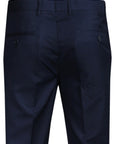 Single-breasted two-button cotton suit -Blue-