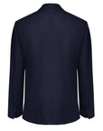 Single-breasted two-button cotton suit -Blue-