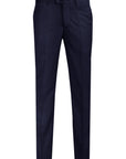 Single-breasted two-button cotton suit -Blue-