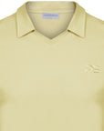 Half-sleeved polo shirt with embroidered logo