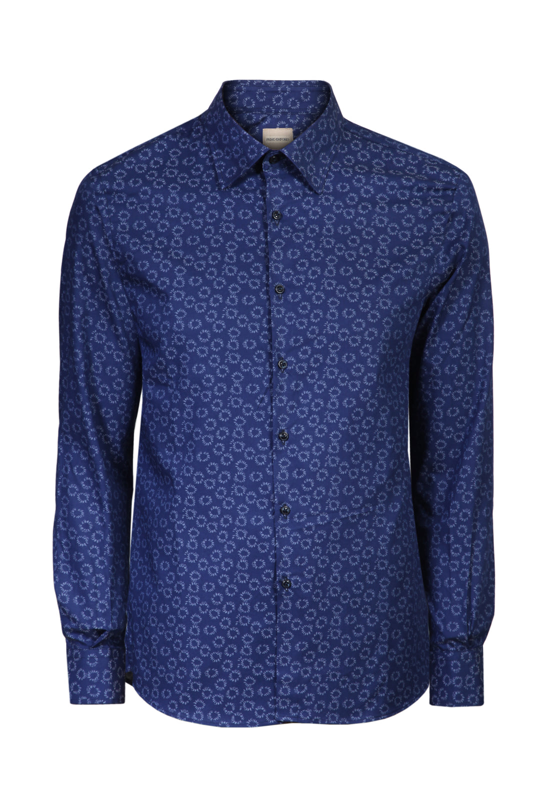 Slim fit shirt with white flower print