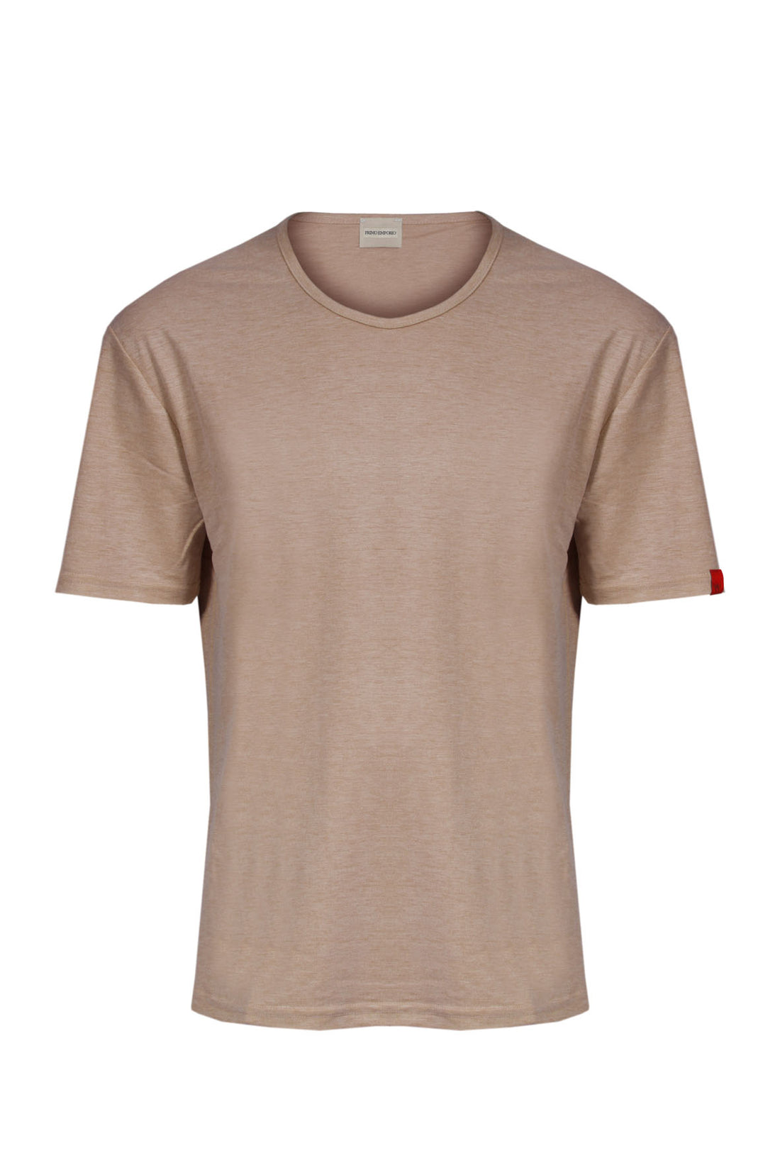 Oversized half-sleeve T-shirt - Camel