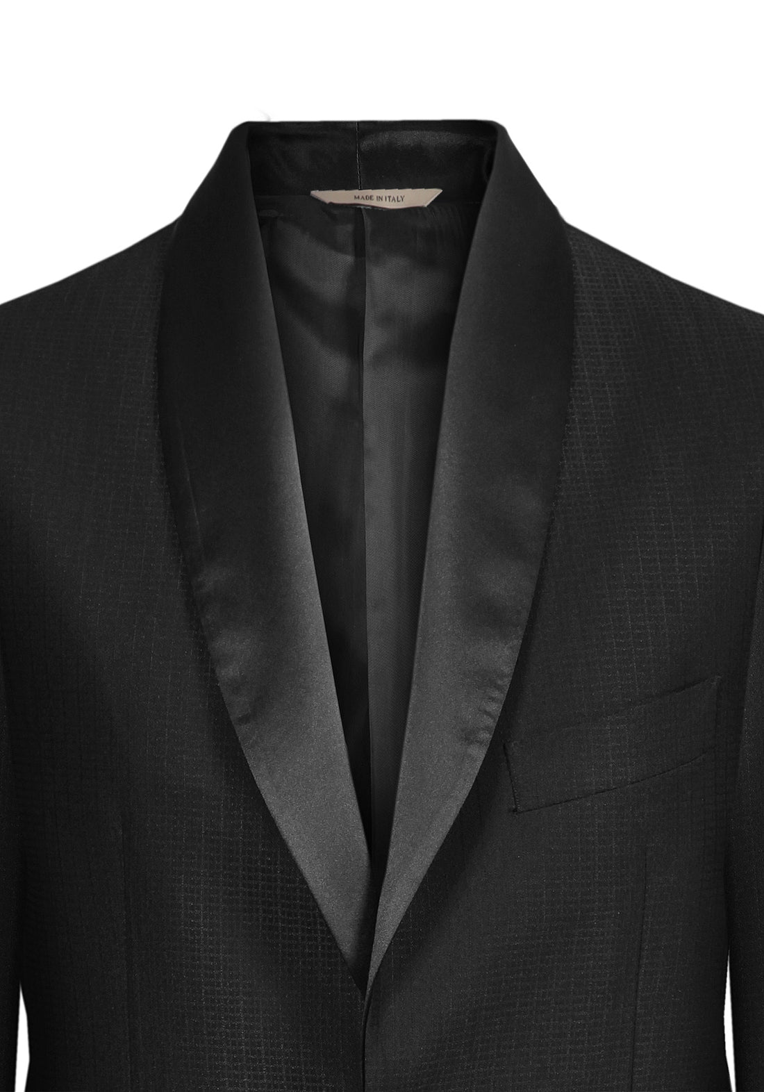 Satin Shawl Collar Tuxedo - Black