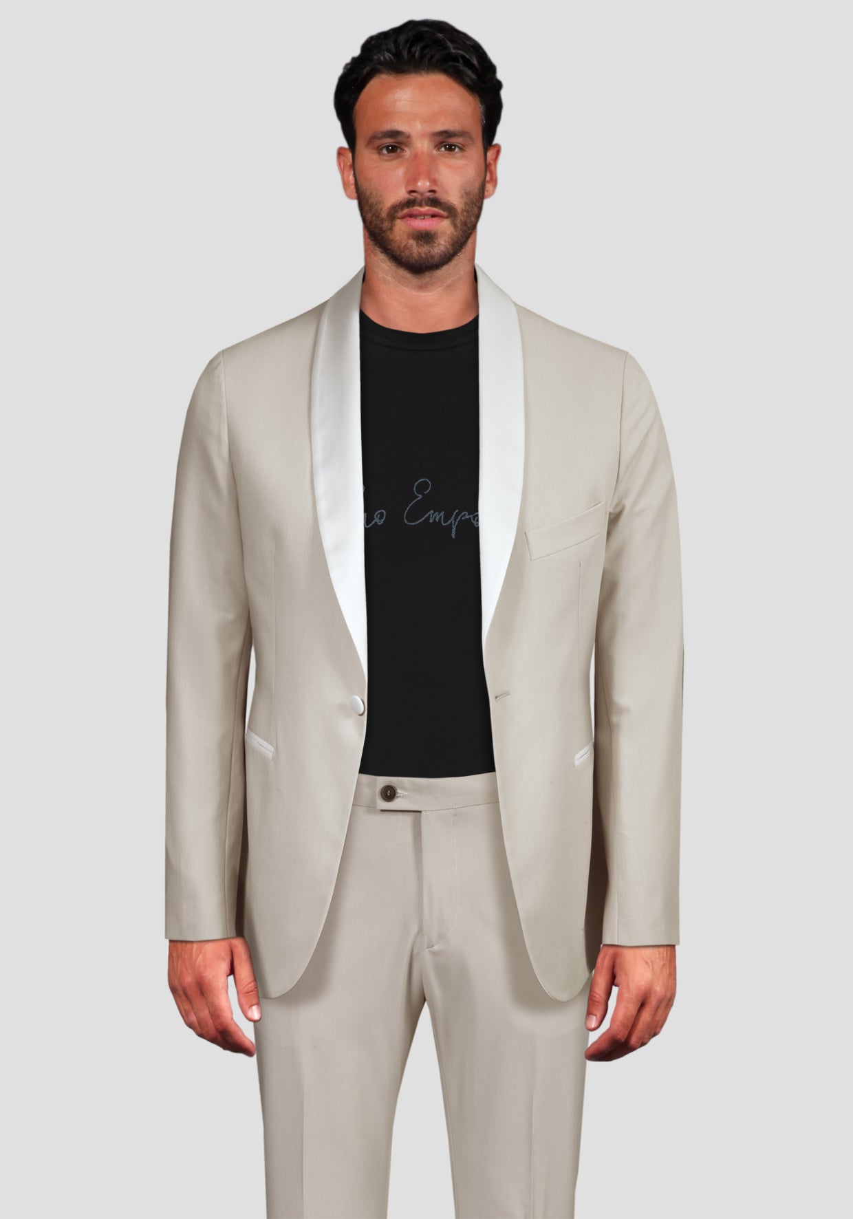 Beige tuxedo clearance jacket