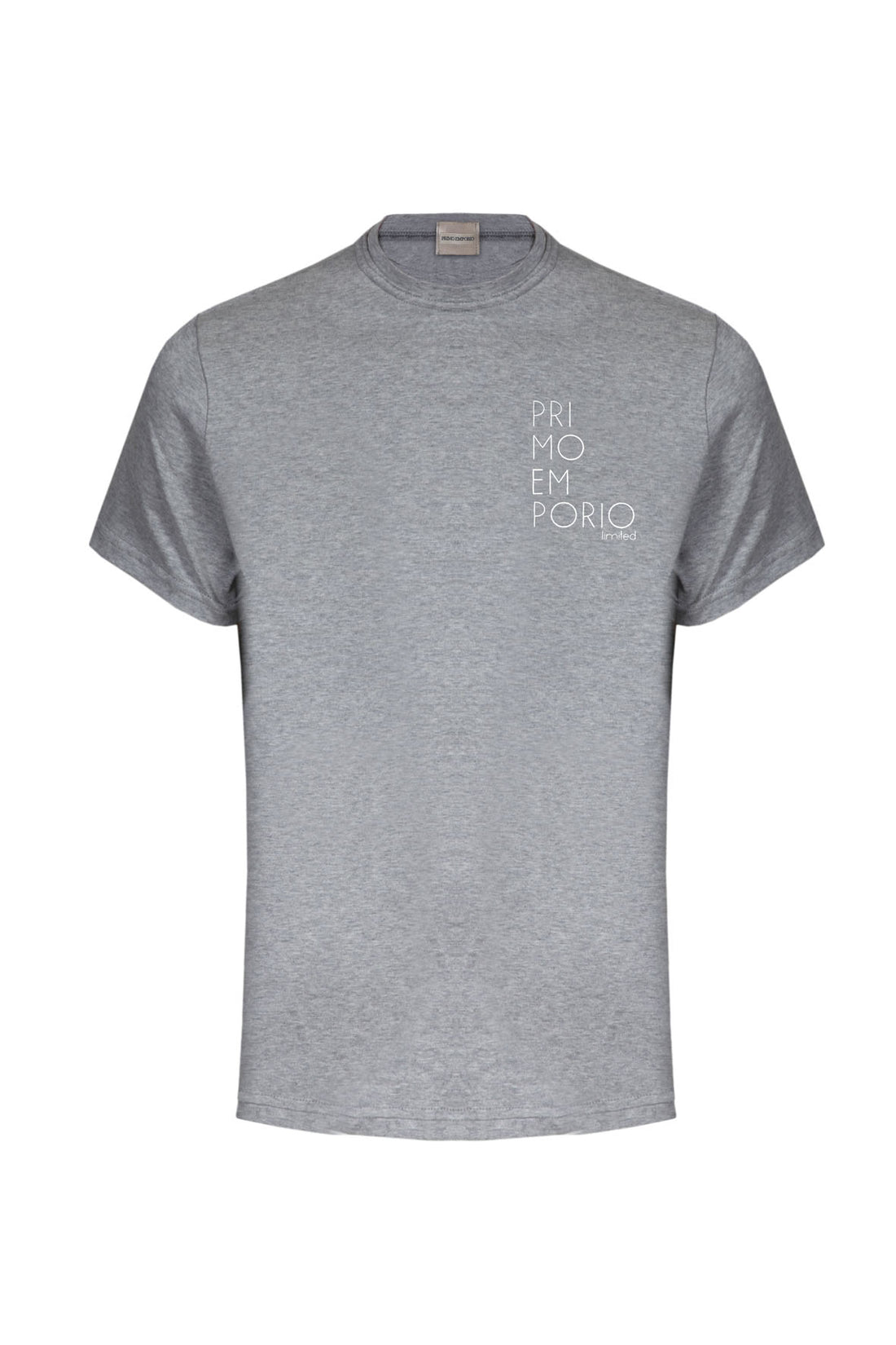 T-Shirt Elastica con Stampa Petto Primo Emporio - Grigio