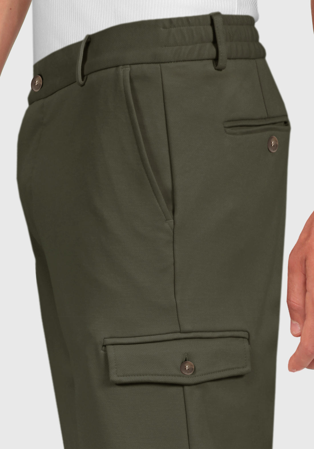 Trousers with Side Pocket - Green