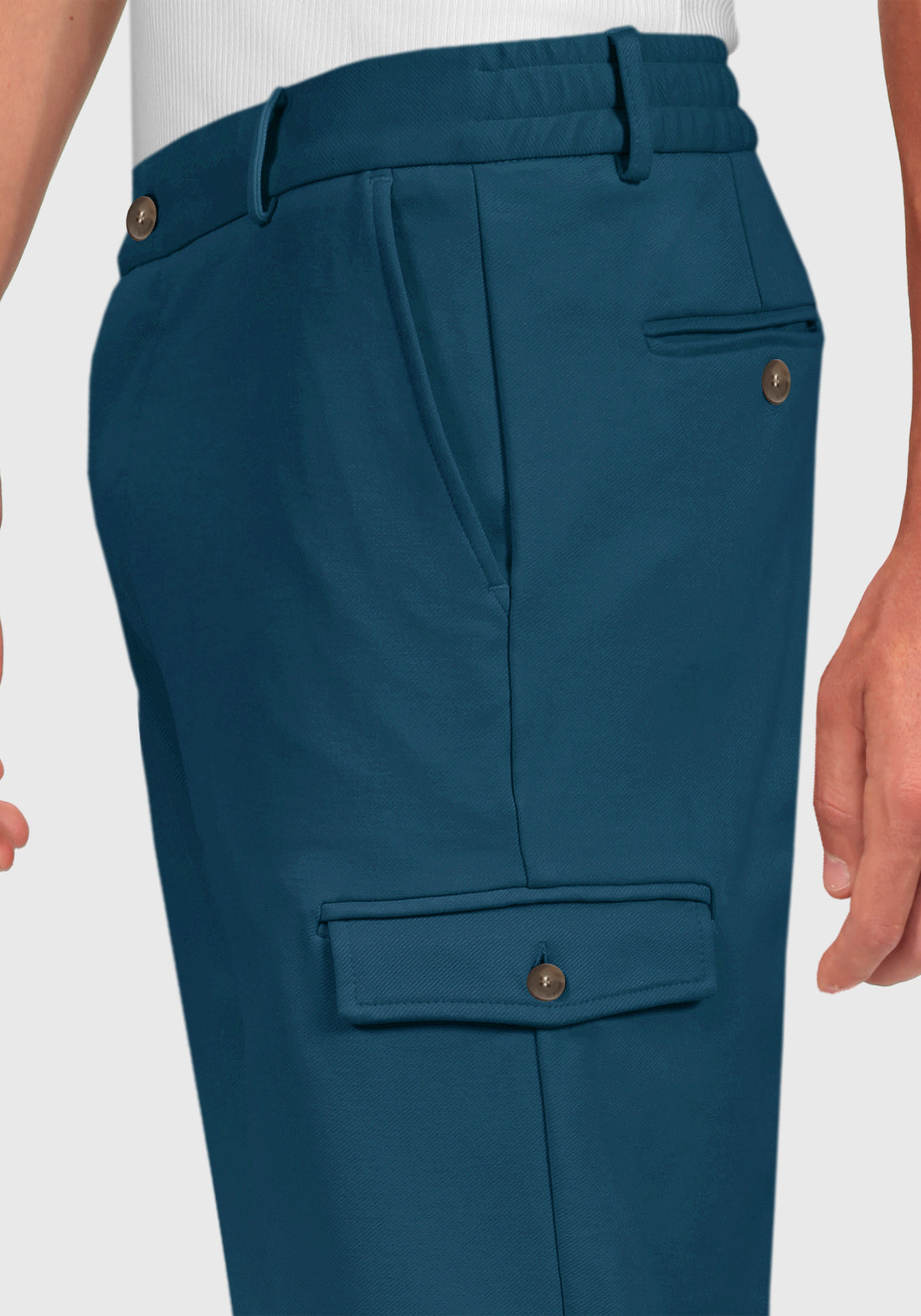 Trousers with Side Pocket - Blue