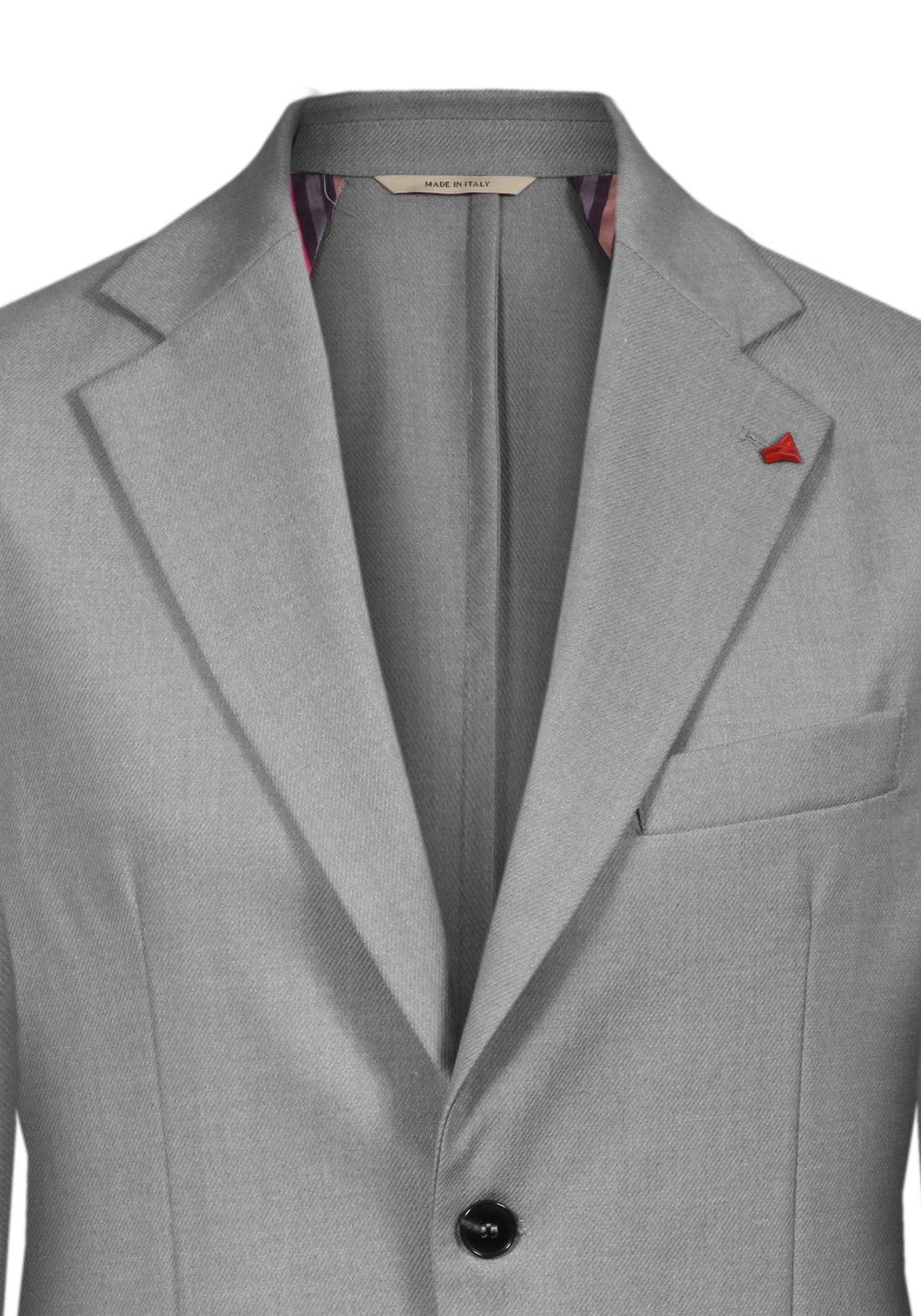 Single-breasted fabric suit with stripe - Grey