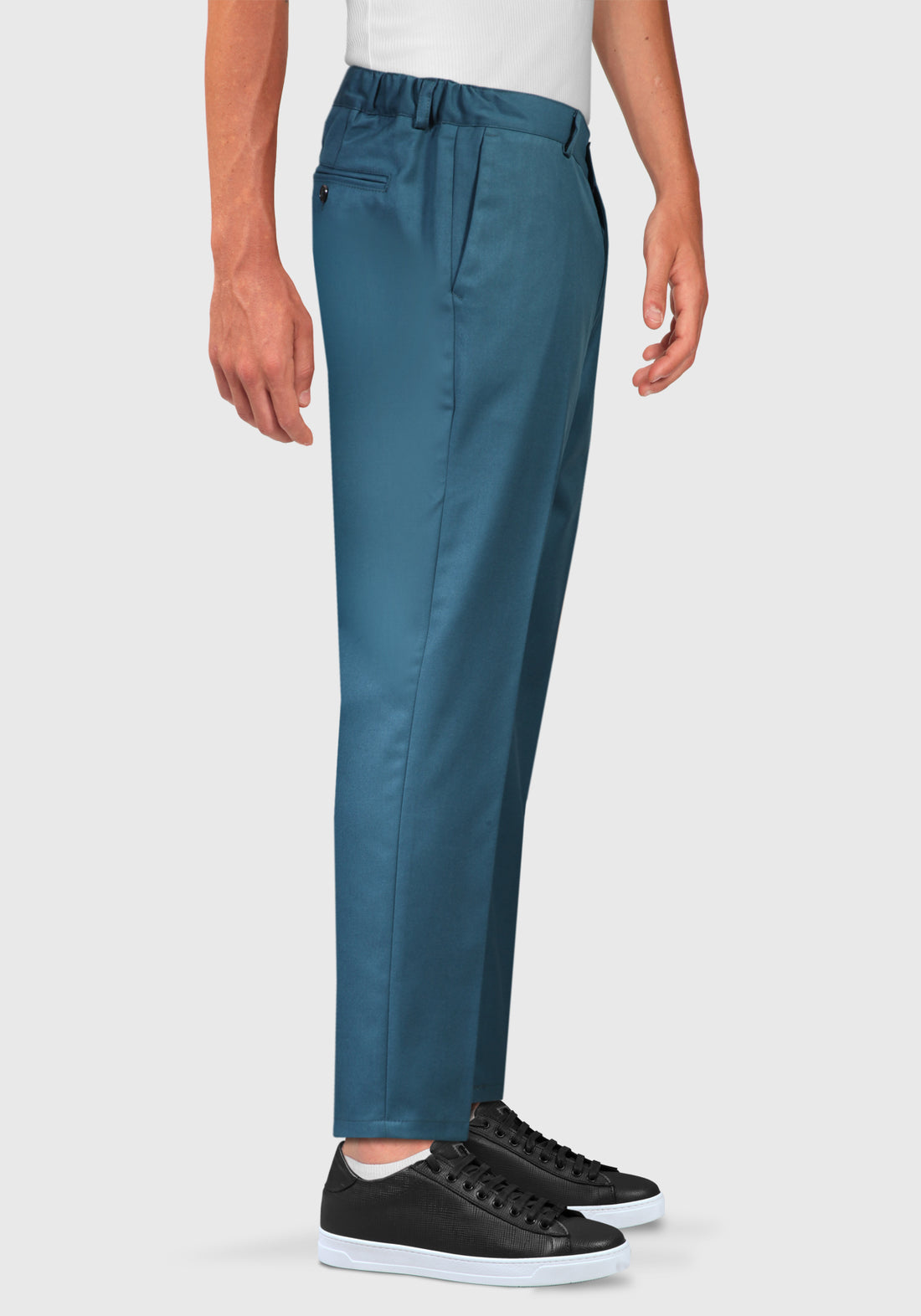 Half-breasted trousers dress with side elastics - Ottanio