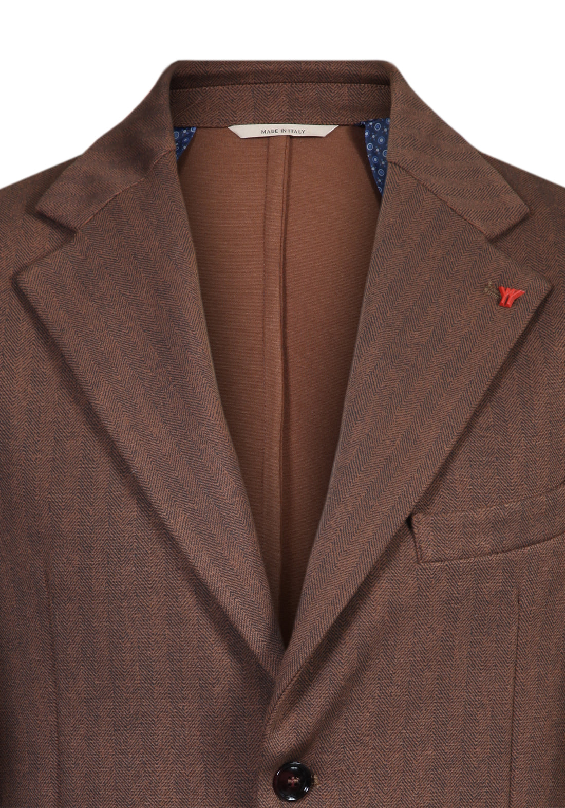 Two-button jacket in herringbone fabric - Tegola