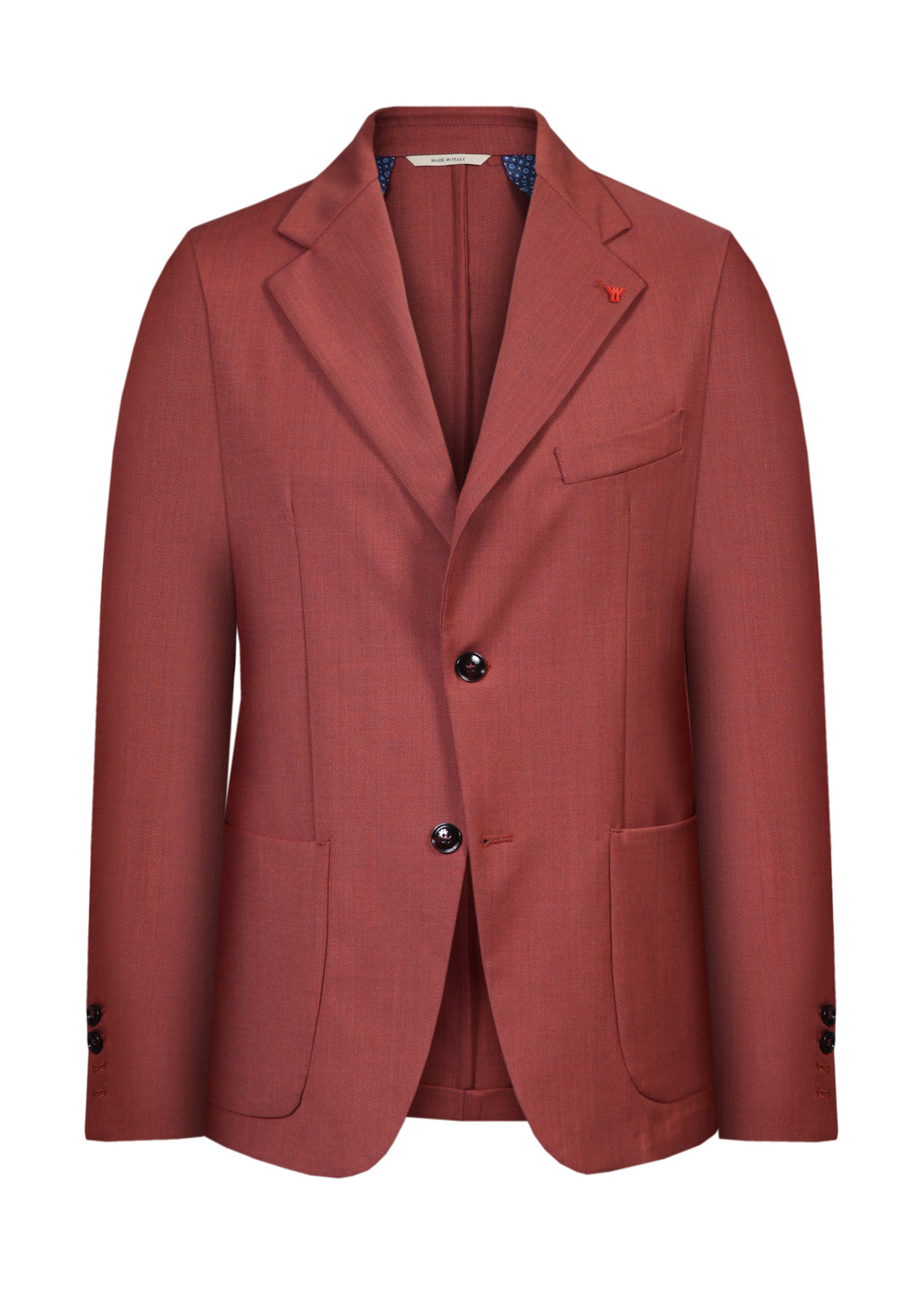 Two-button jacket in herringbone fabric - Coccio