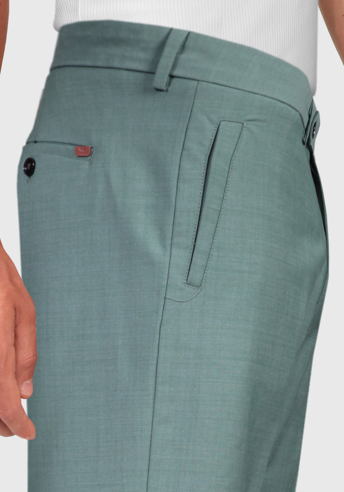 Fresco Wool Trousers with Fresco pocket - Green