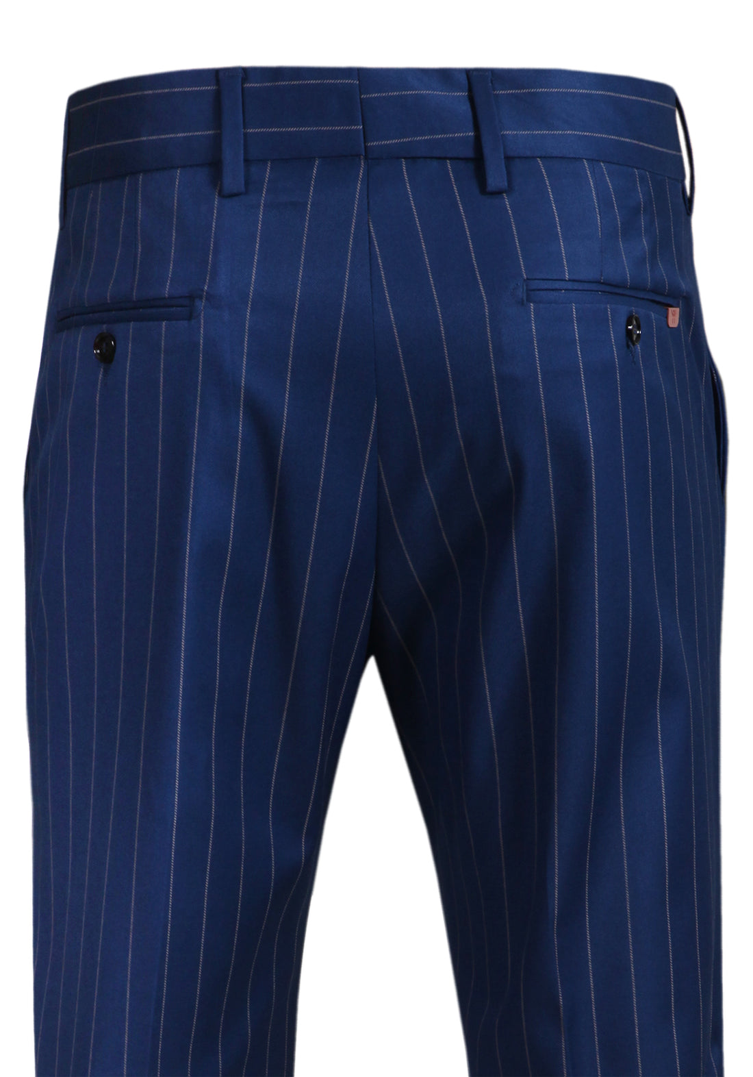 Trousers with Striped fabric - Blue