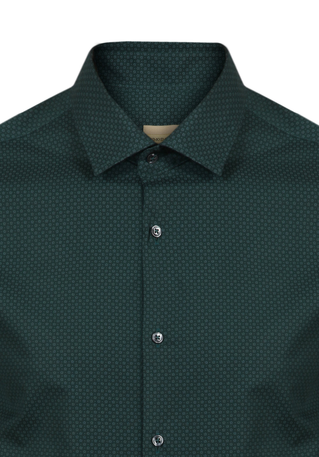 Green Micro Patterned Shirt