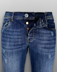 Jeans regular lavaggio medio usurato