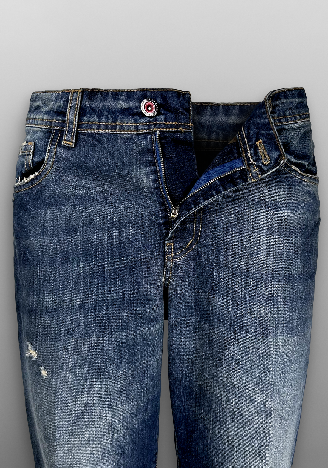 Jeans Lavaggio slavato gamba larga