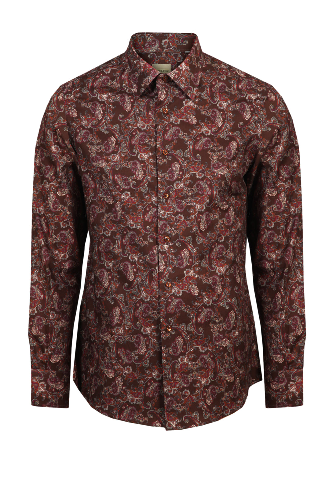 Bordeaux jacquard patterned shirt