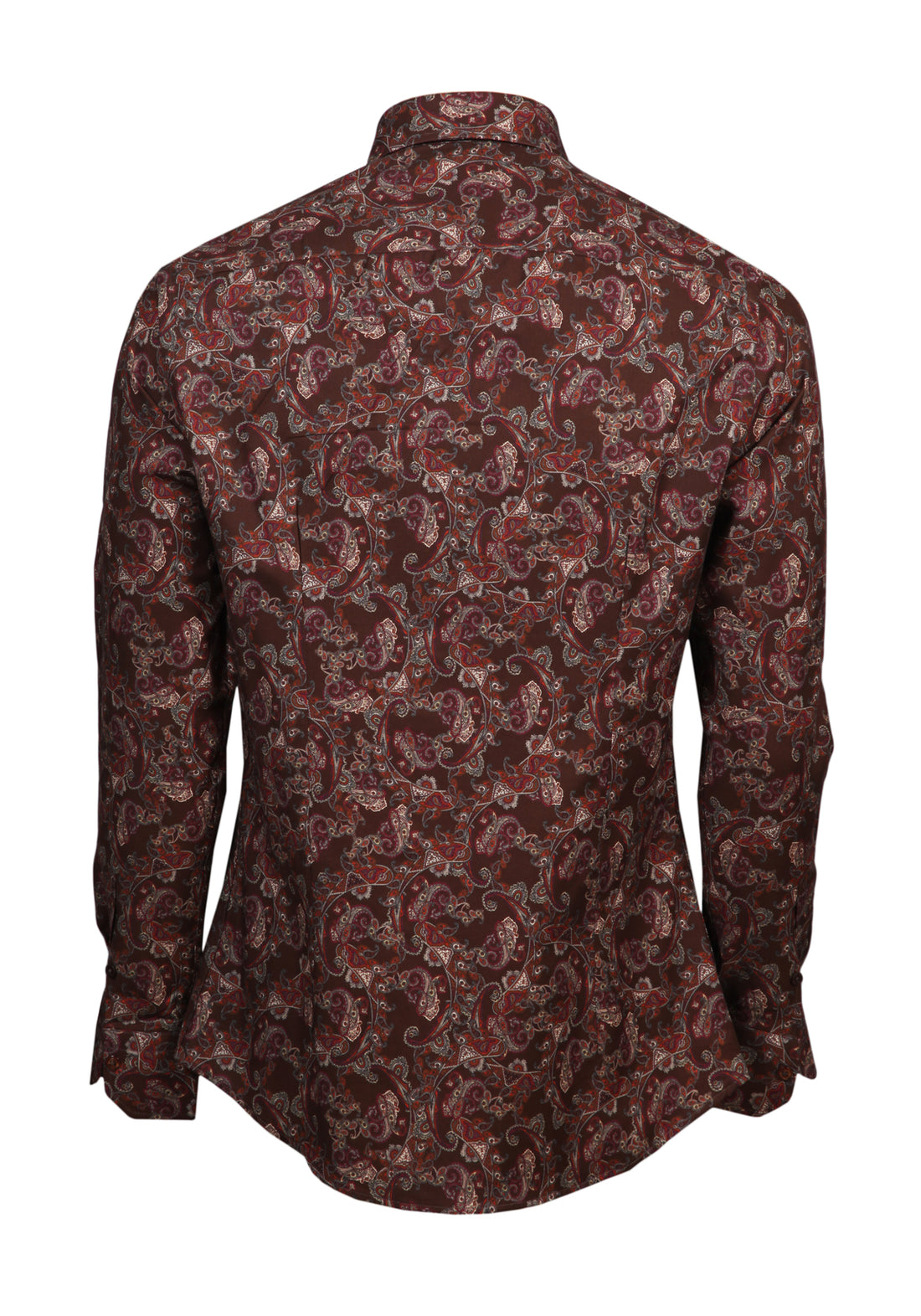 Bordeaux jacquard patterned shirt
