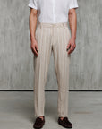 Striped linen trousers