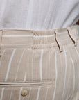 Striped linen trousers