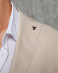 Single -breasted linen dress