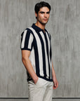 Short sleeve pole with vertical bands