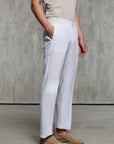 Pantalone in Misto lino con elastico laterale