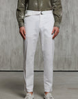 Pantalone in Lino Con chiusura Fettuccia
