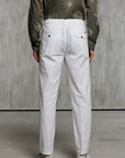 Pantalone in Lino Con chiusura Fettuccia