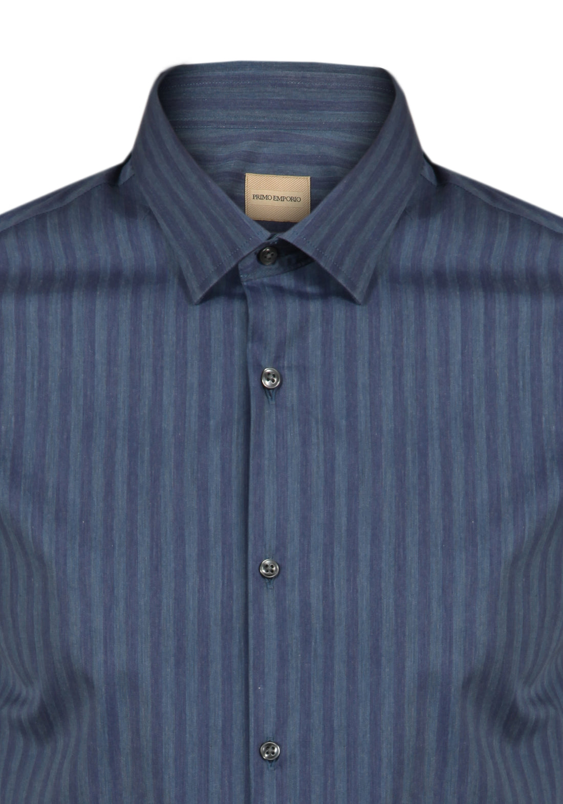 Color-on-color double stripe shirt - Blue