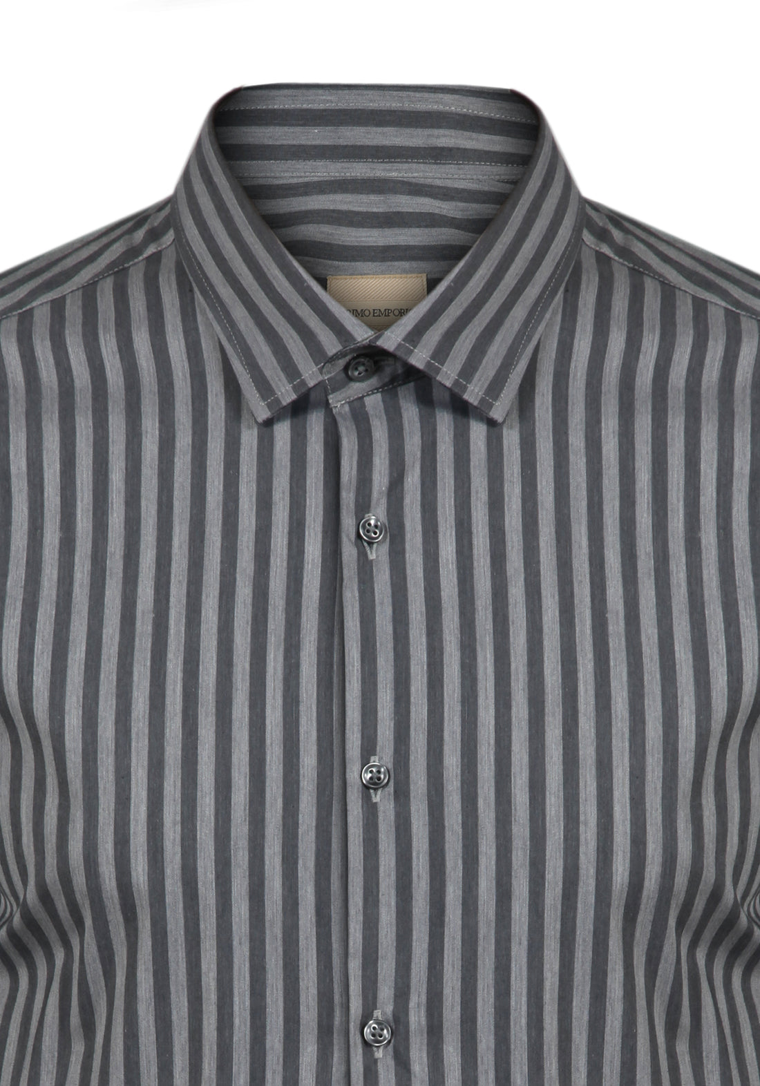 Color-on-color double stripe shirt - Grey
