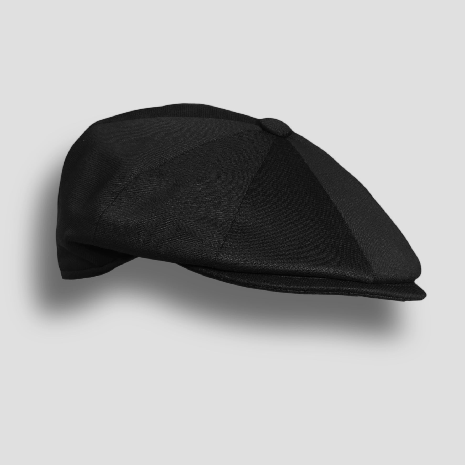 Black cotton cheap flat cap