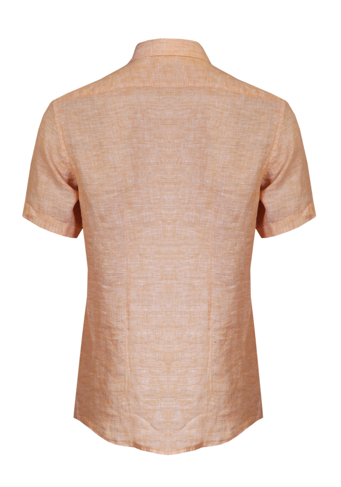 Half Sleeve Linen Shirt - Orange